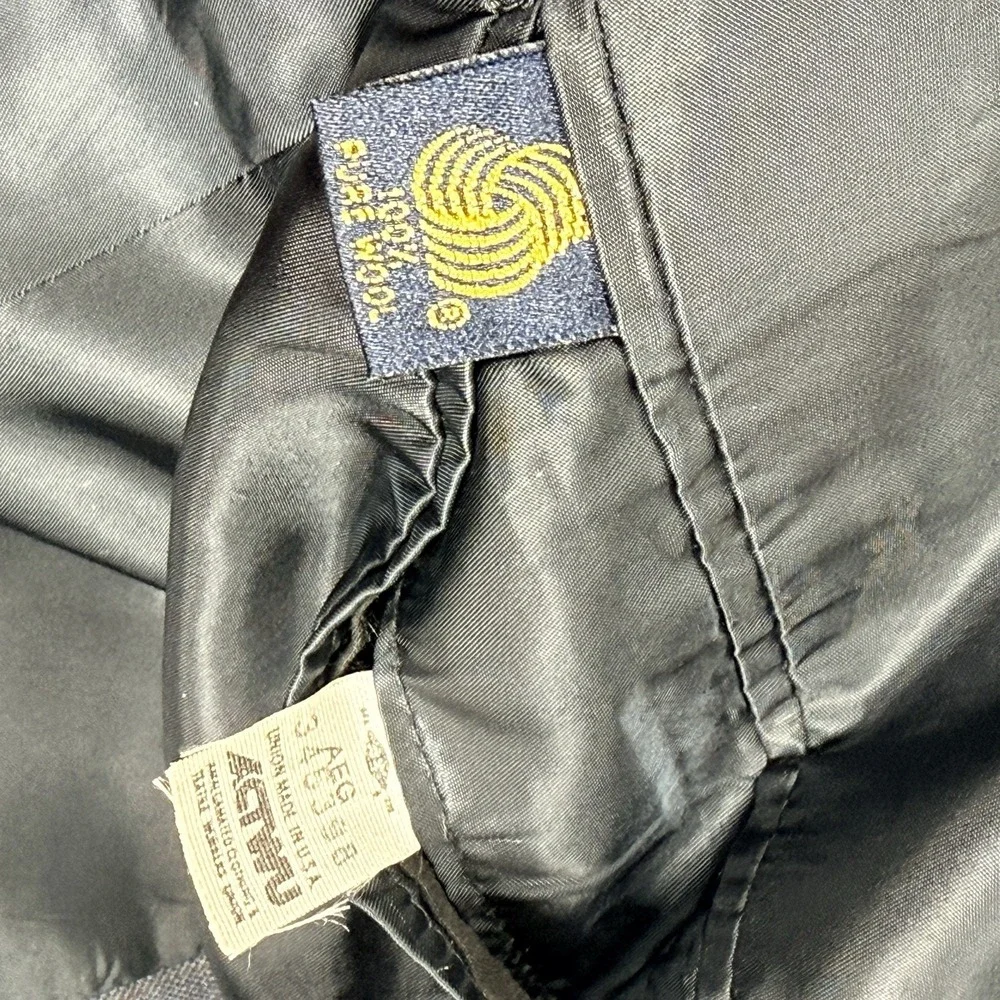 Brooks Brothers Pure Wool Suit Gray Prince of Wales Windowpane 44XL 37x32 USA